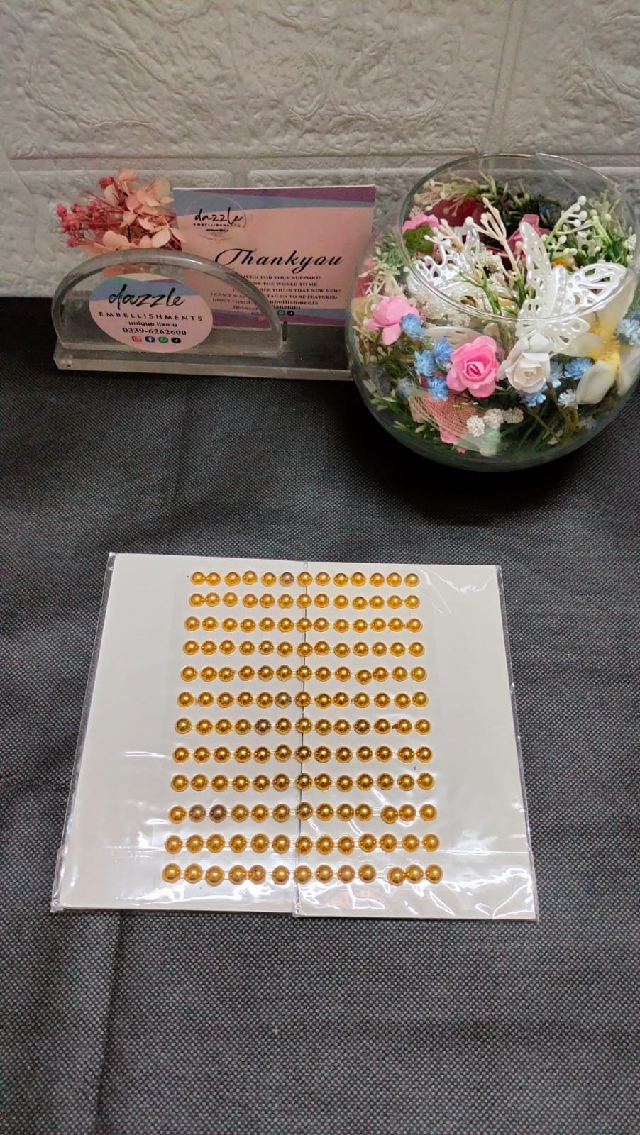 Golden sticker card