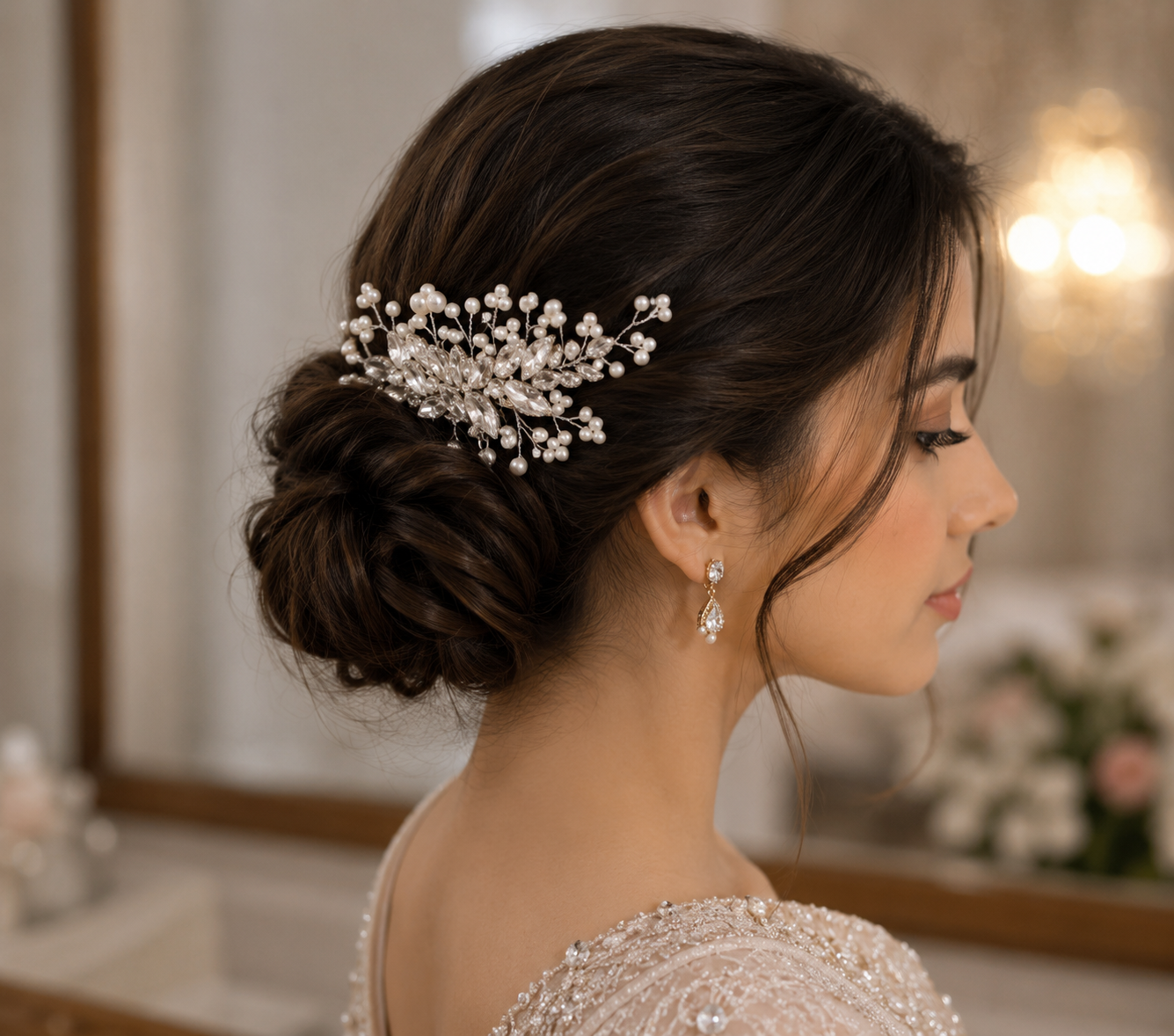 Luxury pearl pin